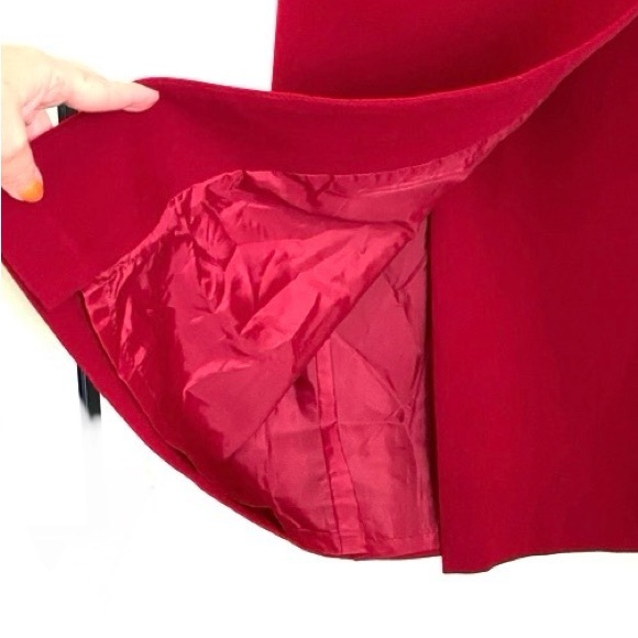 Lauren Ralph Lauren | Vintage Wool Blend Crimson Wrap Skirt - Picture 8 of 14